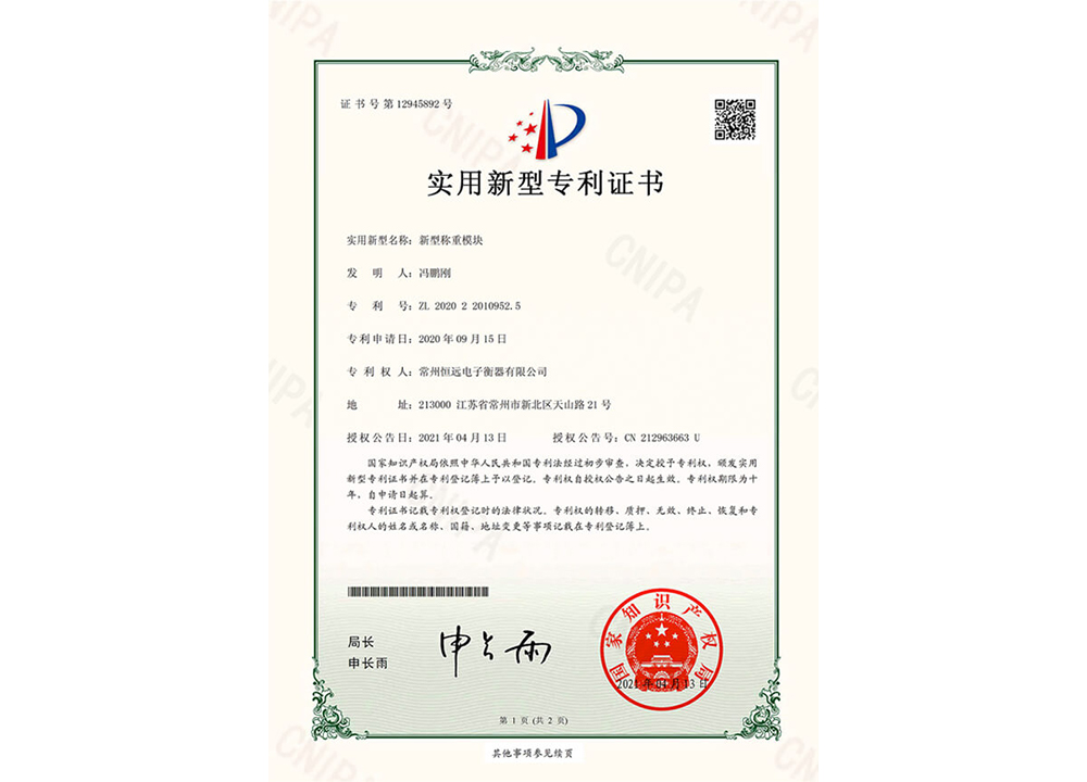 新型稱重(zhong)糢塊
